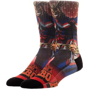 Bioworld My Hero Academia Manga All Might Men's Sublimated Crew Socks
