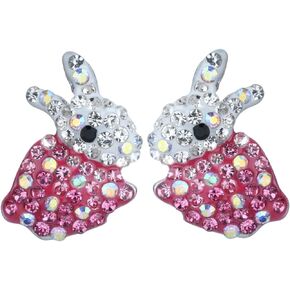 Easter Bunny Stud Earrings - Hypoallergenic Easter Jewelry for Women Kids Teen Girls