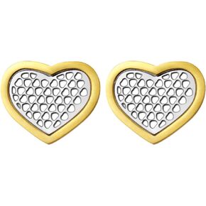 555Jewelry Stainless Steel Large Heart Necklace and Earrings Set for Women