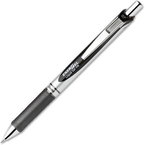 Pentel EnerGel Deluxe RTX Retractable Liquid Gel Pen,0.7mm Metal Tip, Black Set of 5 ( BL77-A )