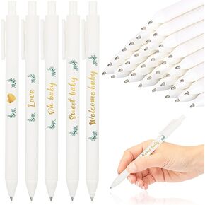 عبوة من 50 قلم حبر جاف لحفل استقبال المولود الجديد - هدايا لحفلات استقبال المولود الجديد لجوائز الضيوف - هدايا لحفلات استقبال المولود الجديد It's a Boy أقلام جل قابلة للسحب بالحبر الأسود (أبيض) in Kuwait