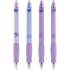 4 قطع من أقلام حبر جل قابلة للمسح، أقلام قابلة للسحب، أقلام وردية لطيفة، 0.5 ملم، قلم كتابة بالحبر الأسود، أقلام مكتبية، أقلام مدرسية للنساء والفتيات (حبر أسود وردي) in Kuwait