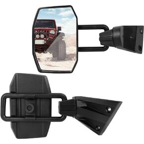 Anti-shake Door Off Mirrors Compatible with 2007-2018 Jeep Wrangler JK JKU Unlimited Rubicon Sahara Sport, No Vibrate Rotatable Doorless Side Mirrors, Easy to Install, Exterior Accessories