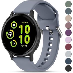 Meliya Bands Compatible with Garmin Vivoactive 5/Vivoactive 3/Venu 2 Plus/Venu Sq/Venu Watch Bands Women Men, Soft Silicone Sport Replacement Strap for Garmin Vivomove Sport, Forerunner 645/245