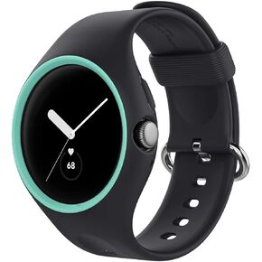 Caseology Nano Pop for Google Pixel Watch 3 Case 45mm [Band with Case] (2024) - Prune Charcoal