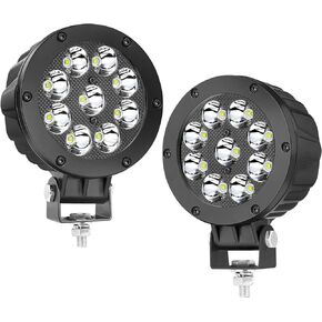 5 Inch 90W Round Spot LED Lights CREE LED Off Road Lights 9000LM Round LED Fog Lights Driving Light Bumper Lights 2PCS for Truck Pickup UTV ATV Golf Cart Tractor Jeep