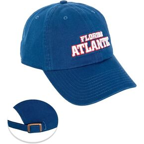 Florida Atlantic University Baseball Hat FAU Owls Brimmed Embroirderd Hats Cap Adjustable Cloth Strap Adult (Style D) Blue