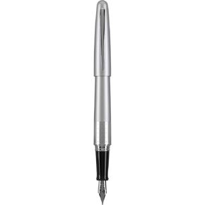 PILOT Metropolitan Collection Fountain Pen, Silver Barrel, Dots Design, Medium Nib, Black Ink (91105)
