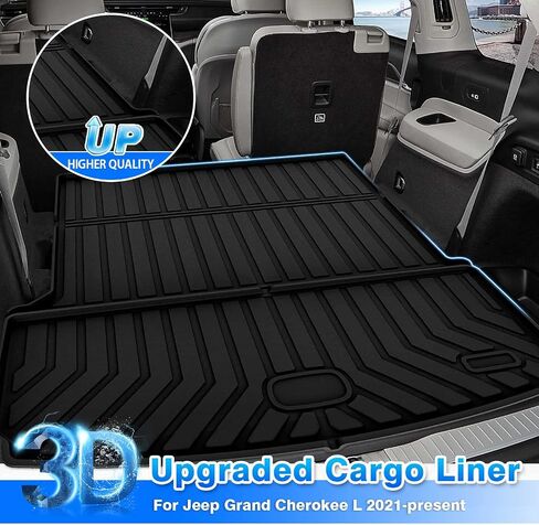 Cartist Cargo Liner Compatible with 2021 2022 2023 2024 Jeep Grand Cherokee L All Weather Rear Trunk Mat TPE (Behind The 2nd Row Seats)(Not Fit Grand Cherokee) in Saudi Arabia