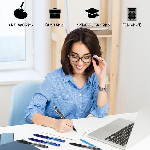 Sibba 8 Colors Retractable Erasable Gel Pens Clicker, 0.7 mm Bullet Tip Erasable Pens Make Mistakes Disappear, Premium Comfort Grip Fine Point Gel Pens for Drawing Crossword Puzzles & Writing Plan in Saudi Arabia