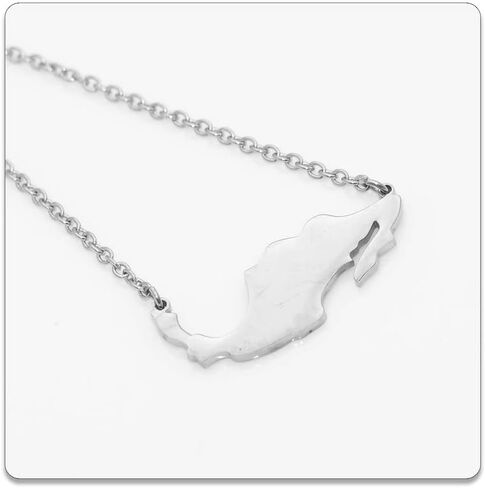 PEAS Fashion Jewelry Necklace Stainless Steel Mexico Map Pendant Necklace in Saudi Arabia