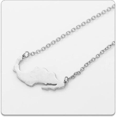 PEAS Fashion Jewelry Necklace Stainless Steel Mexico Map Pendant Necklace in Saudi Arabia