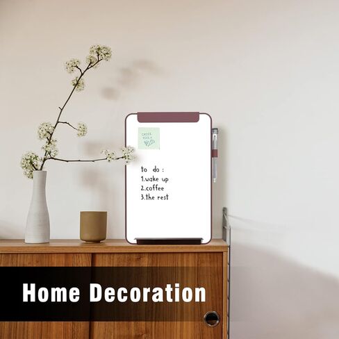 حامل السبورة البيضاء لسطح المكتب الزجاجي من TOWON، لوح مسح جاف جمالي مقاس 13.5 × 8.5 بوصة مع مجموعة حامل للمكتب والمنزل والمدرسة، كلاريت in Kuwait