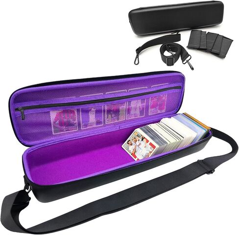 Card Case for MTG, Card Storage Deck Box for Trading Cards Holding 1350 Cards, PU Leather Playing Card Storage Case with Shoulder Strap for Magic The Gathering, TCG, Game Cards, Sports Cards in Saudi Arabia