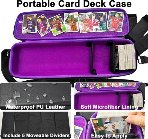 Card Case for MTG, Card Storage Deck Box for Trading Cards Holding 1350 Cards, PU Leather Playing Card Storage Case with Shoulder Strap for Magic The Gathering, TCG, Game Cards, Sports Cards in Saudi Arabia