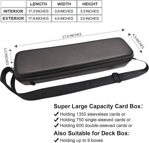 Card Case for MTG, Card Storage Deck Box for Trading Cards Holding 1350 Cards, PU Leather Playing Card Storage Case with Shoulder Strap for Magic The Gathering, TCG, Game Cards, Sports Cards in Saudi Arabia