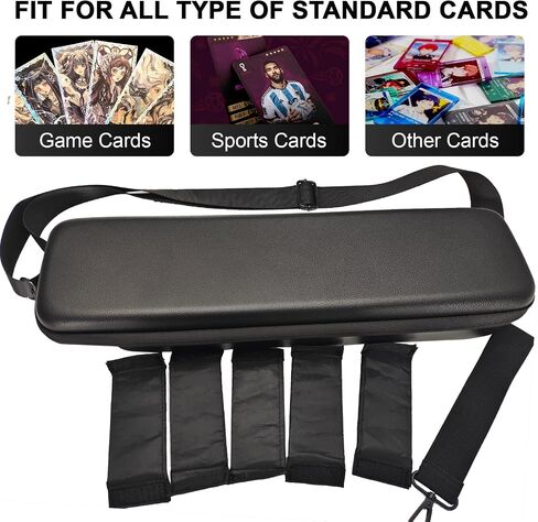 Card Case for MTG, Card Storage Deck Box for Trading Cards Holding 1350 Cards, PU Leather Playing Card Storage Case with Shoulder Strap for Magic The Gathering, TCG, Game Cards, Sports Cards in Saudi Arabia