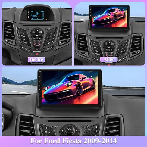 [4G+64G] راديو سيارة 8 كور لسيارة Ford Fiesta 2009 2010 2011 2012 2013 2014 - Android 13 شاشة تعمل باللمس Fiesta Stereo، DSP 32 EQ/IPS/Carplay/Android Auto/SWC/BT/WiFi + كاميرا احتياطية AHD in Saudi Arabia