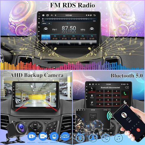 [4G+64G] راديو سيارة 8 كور لسيارة Ford Fiesta 2009 2010 2011 2012 2013 2014 - Android 13 شاشة تعمل باللمس Fiesta Stereo، DSP 32 EQ/IPS/Carplay/Android Auto/SWC/BT/WiFi + كاميرا احتياطية AHD in Saudi Arabia