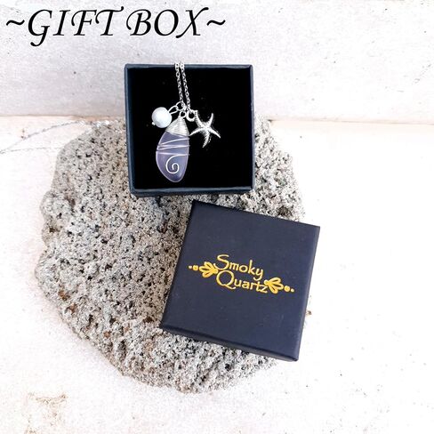 Sea Glass Pendant Wier Warpped Beach Pendant With freshwater Pearls, Handmade Necklace Gift (pink) in Saudi Arabia