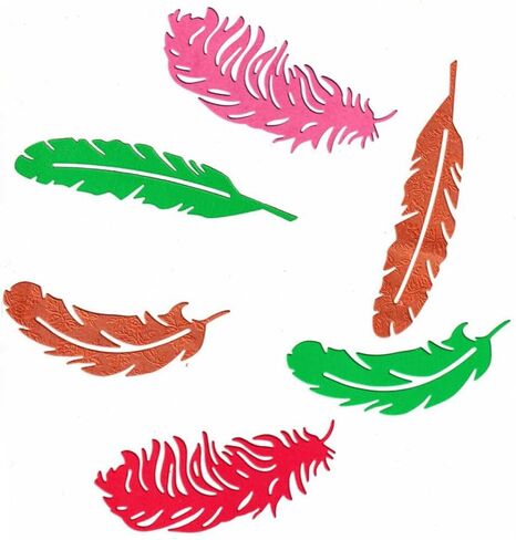 Metal 3pcs Feather Die Cuts, Plume Feathers Leaves Cutting Die DIY Crafts Template Mould Stencils for DIY Embossing Card Making Album Decorative Paper Scrapbooking in Saudi Arabia