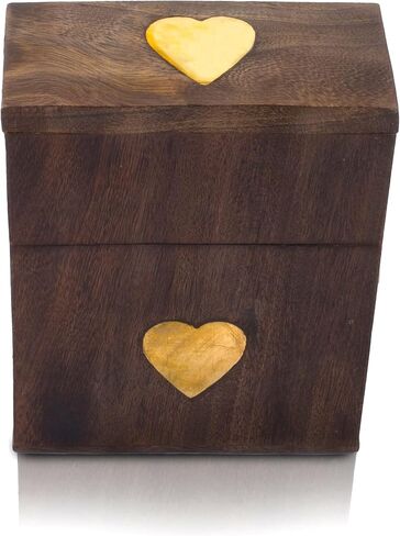 Birthday Gift Ideas Handcrafted Classic Wooden Playing Card Holder Deck Box Storage Case Organizer With Premium Quality 'Ace' Playing Cards Anniversary Housewarming Gift Ideas For Men & Women (Club) in Saudi Arabia