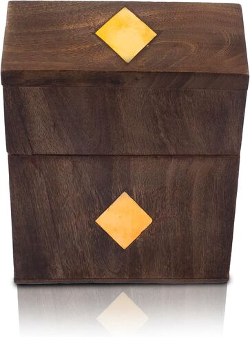 Birthday Gift Ideas Handcrafted Classic Wooden Playing Card Holder Deck Box Storage Case Organizer With Premium Quality 'Ace' Playing Cards Anniversary Housewarming Gift Ideas For Men & Women (Club) in Saudi Arabia