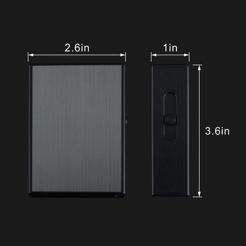 Cigarette Case with Lighters Full Pack 20pcs Regular Cigarettes Box Rechargeable Windproof Flameless Electric Protable Lighter (Dragon) in Saudi Arabia