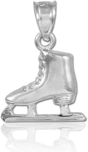 925 Sterling Silver Ice Skate Winter Sports Charm Figure Skating Pendant in Saudi Arabia