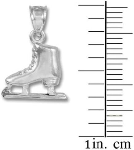 925 Sterling Silver Ice Skate Winter Sports Charm Figure Skating Pendant in Saudi Arabia