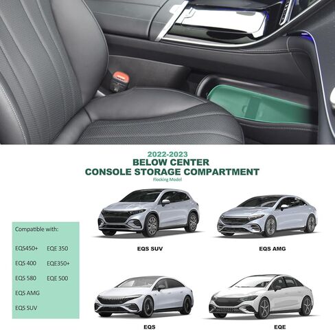 لدرج منظم وحدة التحكم المركزية Benz EQE EQS، صندوق تخزين مسند الذراع متوافق مع مرسيدس بنز EQE350 EQE350+ EQE500 EQS 400 450+ 580 AMG 2023+ ملحق داخلي in Kuwait