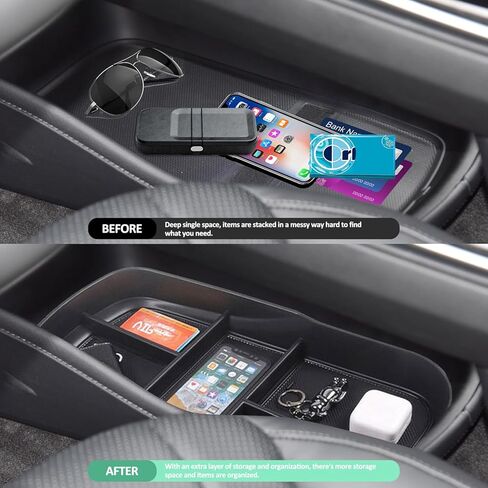 لدرج منظم وحدة التحكم المركزية Benz EQE EQS، صندوق تخزين مسند الذراع متوافق مع مرسيدس بنز EQE350 EQE350+ EQE500 EQS 400 450+ 580 AMG 2023+ ملحق داخلي in Kuwait