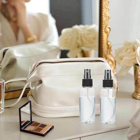 60 عبوة من زجاجات الرذاذ الشفافة بوزن 2 أونصة/60 مل من الزجاجات البلاستيكية ذات الرذاذ الناعم، زجاجات رذاذ فارغة صغيرة للسوائل والعطور والزيوت العطرية والسفر - حاوية بخاخات قابلة لإعادة الملء in Kuwait