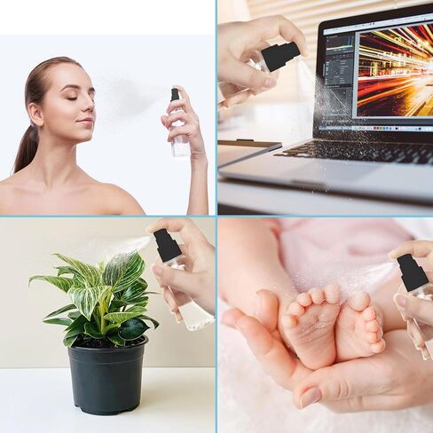 60 عبوة من زجاجات الرذاذ الشفافة بوزن 2 أونصة/60 مل من الزجاجات البلاستيكية ذات الرذاذ الناعم، زجاجات رذاذ فارغة صغيرة للسوائل والعطور والزيوت العطرية والسفر - حاوية بخاخات قابلة لإعادة الملء in Kuwait