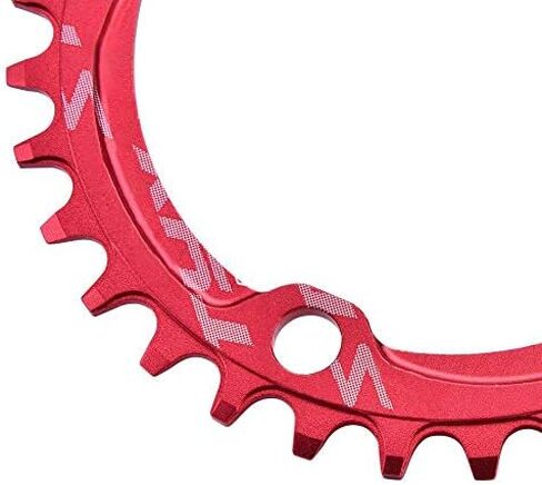 حلقة سلسلة الدراجة، 32/34/36/38T BCD من سبائك الألومنيوم للدراجة الجبلية من الفولاذ حلقة سلسلة كرنك واحدة دائرية لسلسلة الدراجة لإصلاح الدراجة الجبلية (34T-أحمر) الدراجات وقطع الغيار in Saudi Arabia