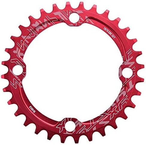 Keenso 32/34/36/38T BCD104 Bike Chain Ring,Aluminum Alloy Mountain Bike Steel Single Crank Chain Ring Round Gear Bicycle Chain Ring for Mountain Bike Repairing(36T-Red) in Saudi Arabia