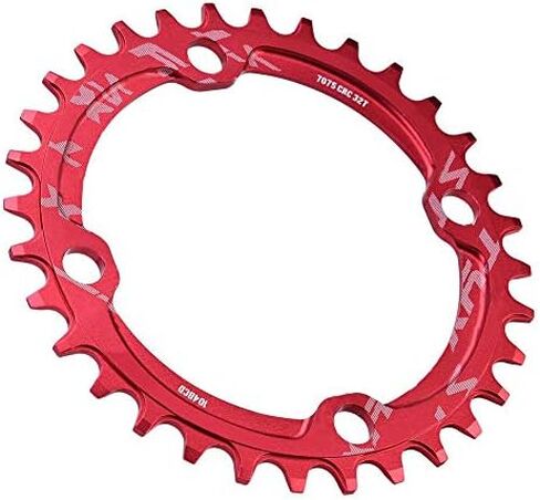 Keenso 32/34/36/38T BCD104 Bike Chain Ring,Aluminum Alloy Mountain Bike Steel Single Crank Chain Ring Round Gear Bicycle Chain Ring for Mountain Bike Repairing(36T-Red) in Saudi Arabia