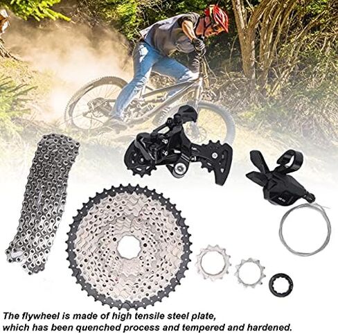 12 Speed Derailleur Groupset,4pc Mountain Bike 12 Speed Groupset Shifter Rear Derailleur 11?46T Cassette and Chain Kit Fit for Mountain Bike, Road , MTB, BMX Riding in Saudi Arabia