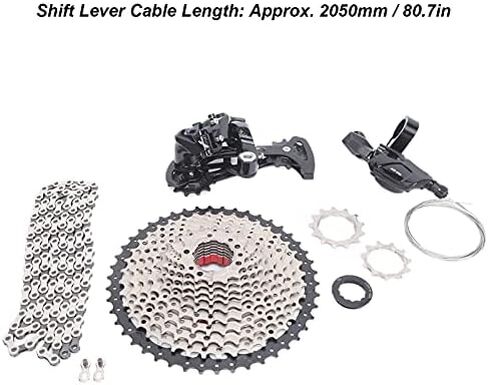 12 Speed Derailleur Groupset,4pc Mountain Bike 12 Speed Groupset Shifter Rear Derailleur 11?46T Cassette and Chain Kit Fit for Mountain Bike, Road , MTB, BMX Riding in Saudi Arabia