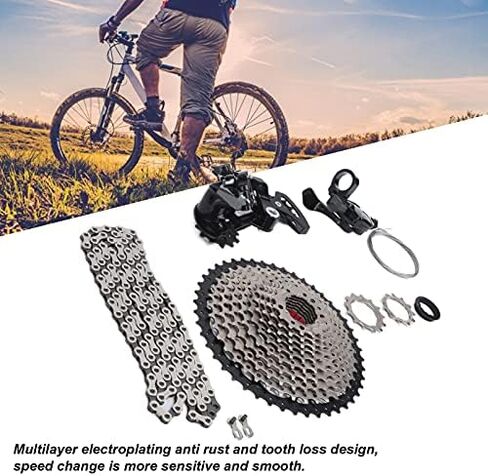 12 Speed Derailleur Groupset,4pc Mountain Bike 12 Speed Groupset Shifter Rear Derailleur 11?46T Cassette and Chain Kit Fit for Mountain Bike, Road , MTB, BMX Riding in Saudi Arabia