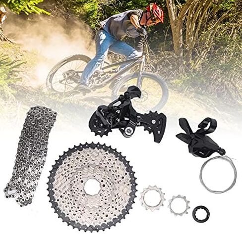 12 Speed Derailleur Groupset,4pc Mountain Bike 12 Speed Groupset Shifter Rear Derailleur 11?46T Cassette and Chain Kit Fit for Mountain Bike, Road , MTB, BMX Riding in Saudi Arabia