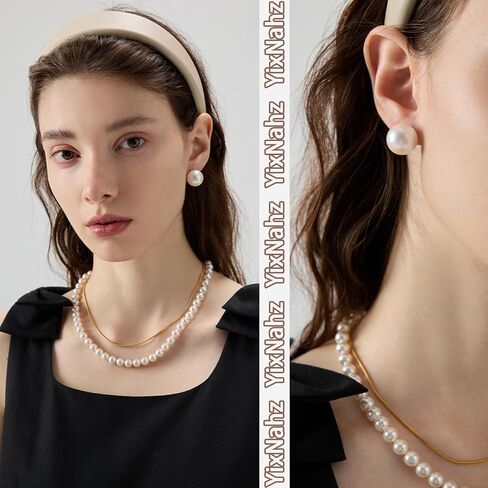 Dainty Sterling Silver Pearl Earrings for Women Trendy, Women's 14k Gold Stud Earrings Wedding Earring for Womens Pearl Jewelry Gifts for Teen Girls on Birthday Party in Saudi Arabia