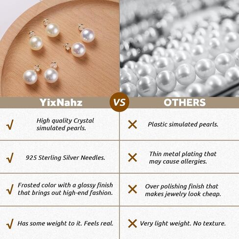Dainty Sterling Silver Pearl Earrings for Women Trendy, Women's 14k Gold Stud Earrings Wedding Earring for Womens Pearl Jewelry Gifts for Teen Girls on Birthday Party in Saudi Arabia