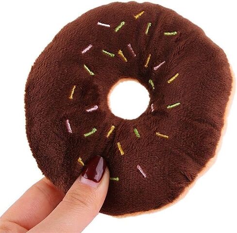 2 PCS Blue Donut Shape Plush Pet Toy,Lovely Donut Shaped Squeaky Squeaking Sound Toy for Pet Chew Toy Squeaky Plush Dog Toy Blueberry Squeaky Plush Dog Toy Chew Guard Technology Dog Squeak Toys in Saudi Arabia