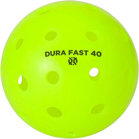 Dura Fast 40 Pickleballs by Onix | Outdoor Pickleball Balls | Neon Green | Pack of 6 | Approved and Sanctioned for Tournament Play in Saudi Arabia