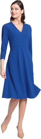 Maggy London Women's Short Sleeve Fit and Flare Scuba Crepe Dress in Saudi Arabia