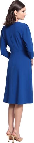 Maggy London Women's Short Sleeve Fit and Flare Scuba Crepe Dress in Saudi Arabia