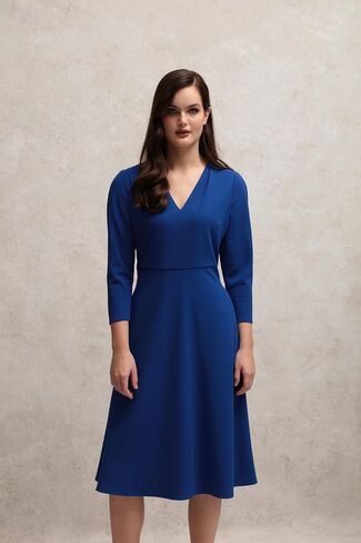 Maggy London Women's Short Sleeve Fit and Flare Scuba Crepe Dress in Saudi Arabia