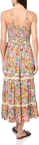 Angie Women's Spaghetti Strap V-Neck Maxi Dress with Center Cutout in Kuwait