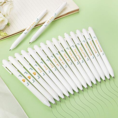 عبوة من 50 قلم حبر جاف لحفل استقبال المولود الجديد - هدايا لحفلات استقبال المولود الجديد لجوائز الضيوف - هدايا لحفلات استقبال المولود الجديد It's a Boy أقلام جل قابلة للسحب بالحبر الأسود (أبيض) in Kuwait